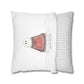 Fall Watercolor Sweater Weather Ghost Square Poly Canvas Pillow Cover - Pillow Not Included -