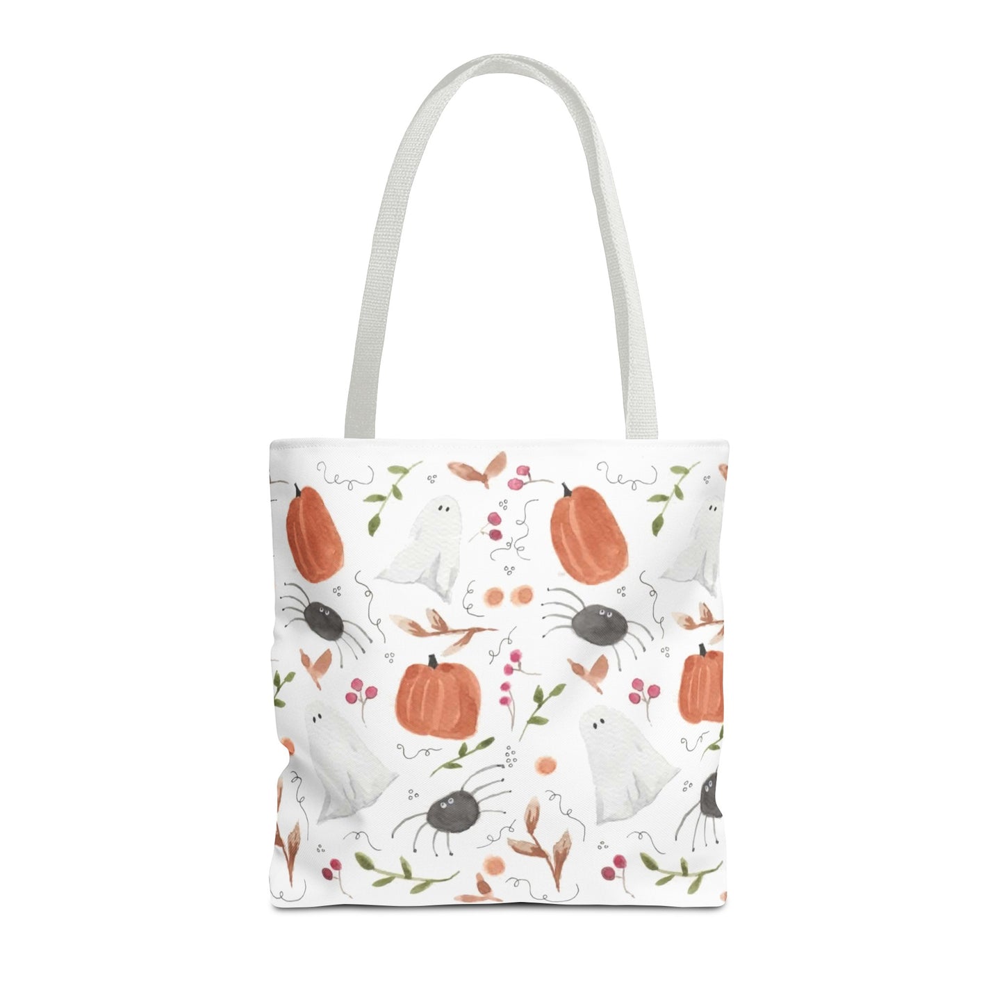 Watercolor Halloween Pattern Tote Bag