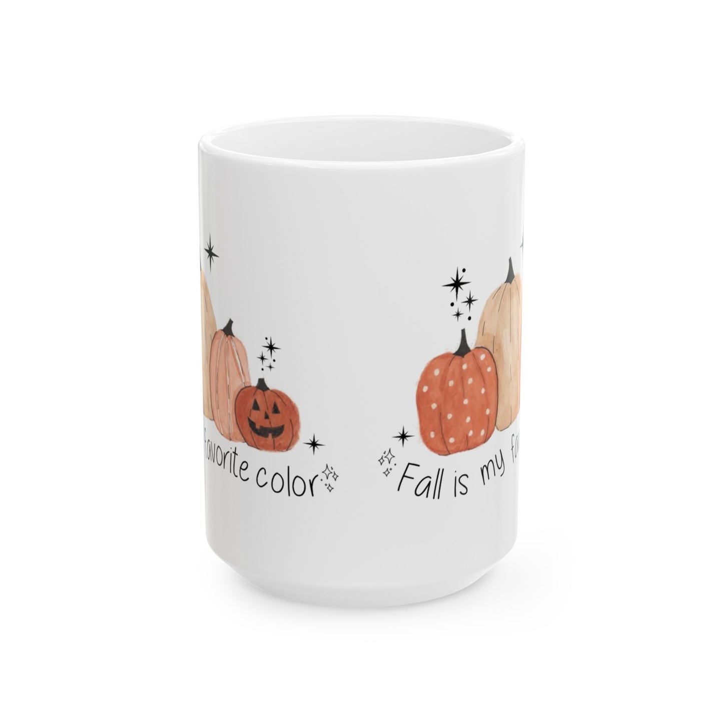 Watercolor Fall is my Favorite Color Ceramic Mug, (11oz, 15oz)