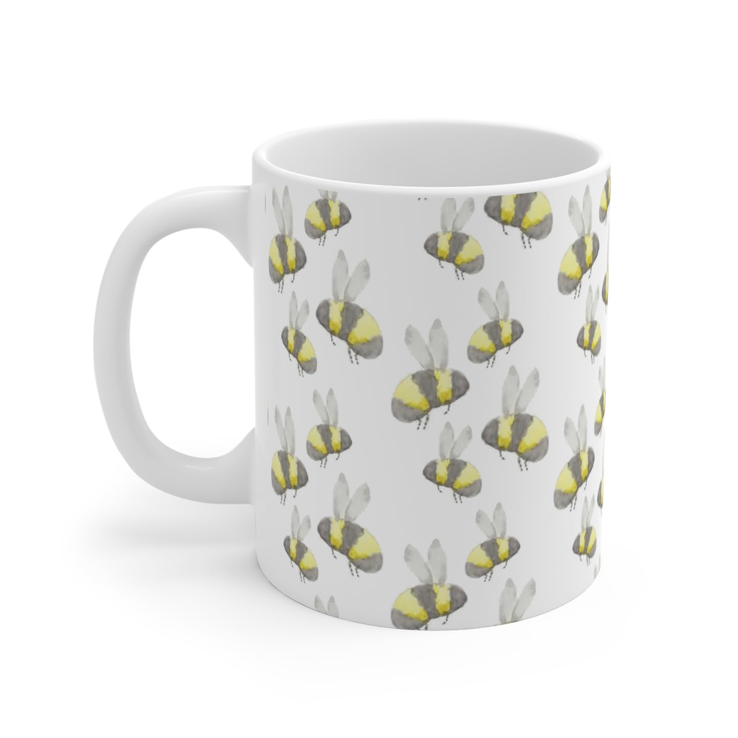 Watercolor Bees Mug 11oz