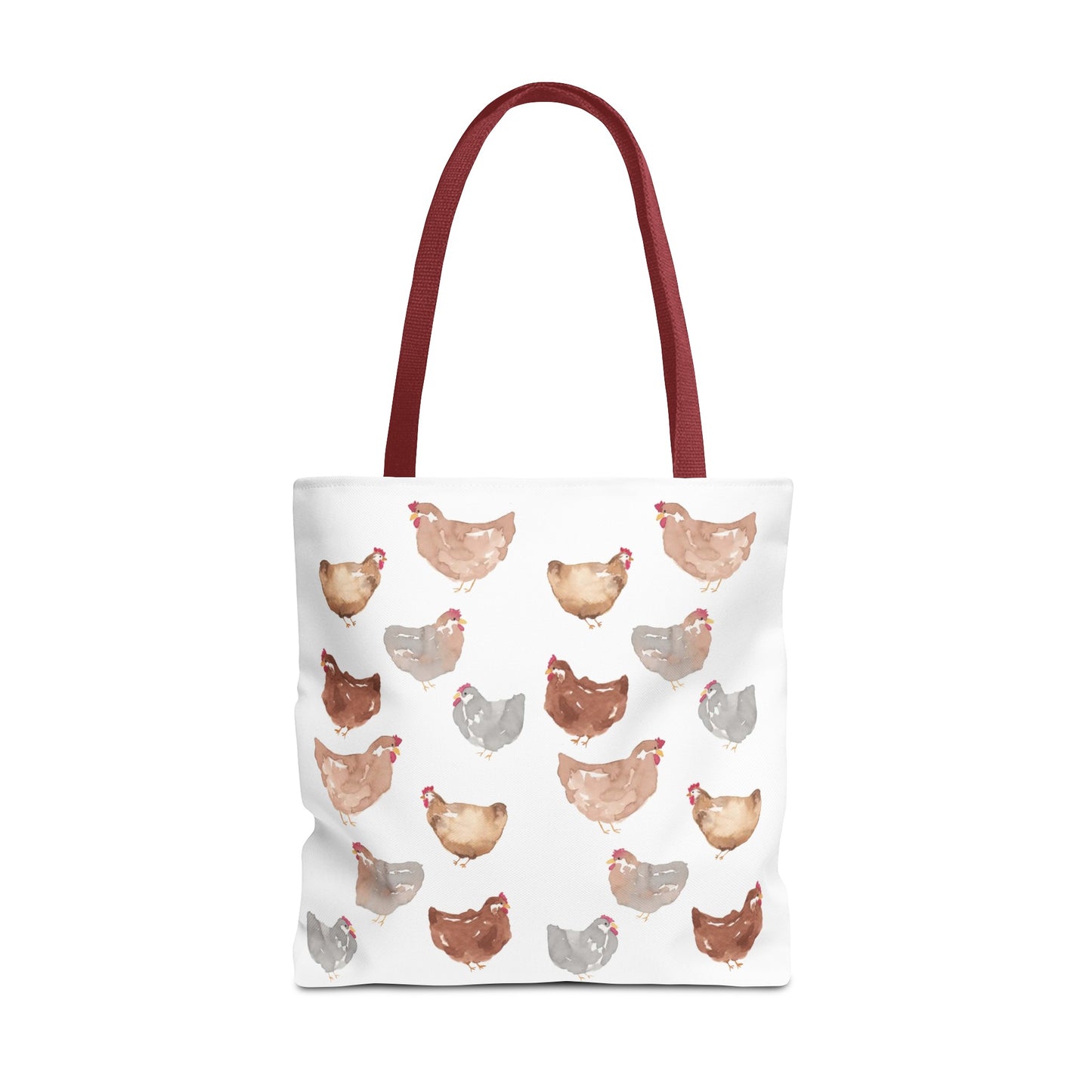 Watercolor Scattered Chickens Tote Bag