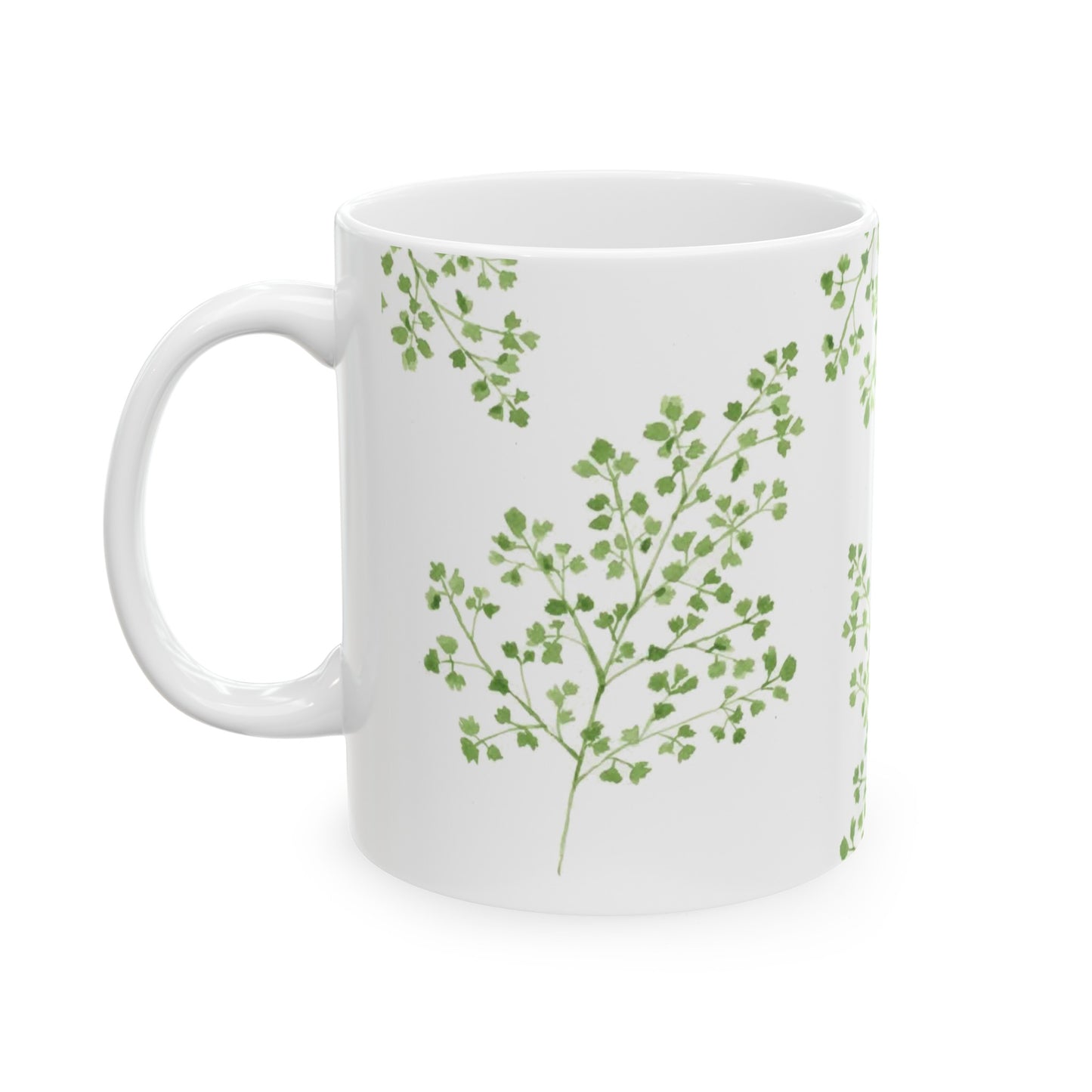 Watercolor Maidenhair Fern Ceramic Mug