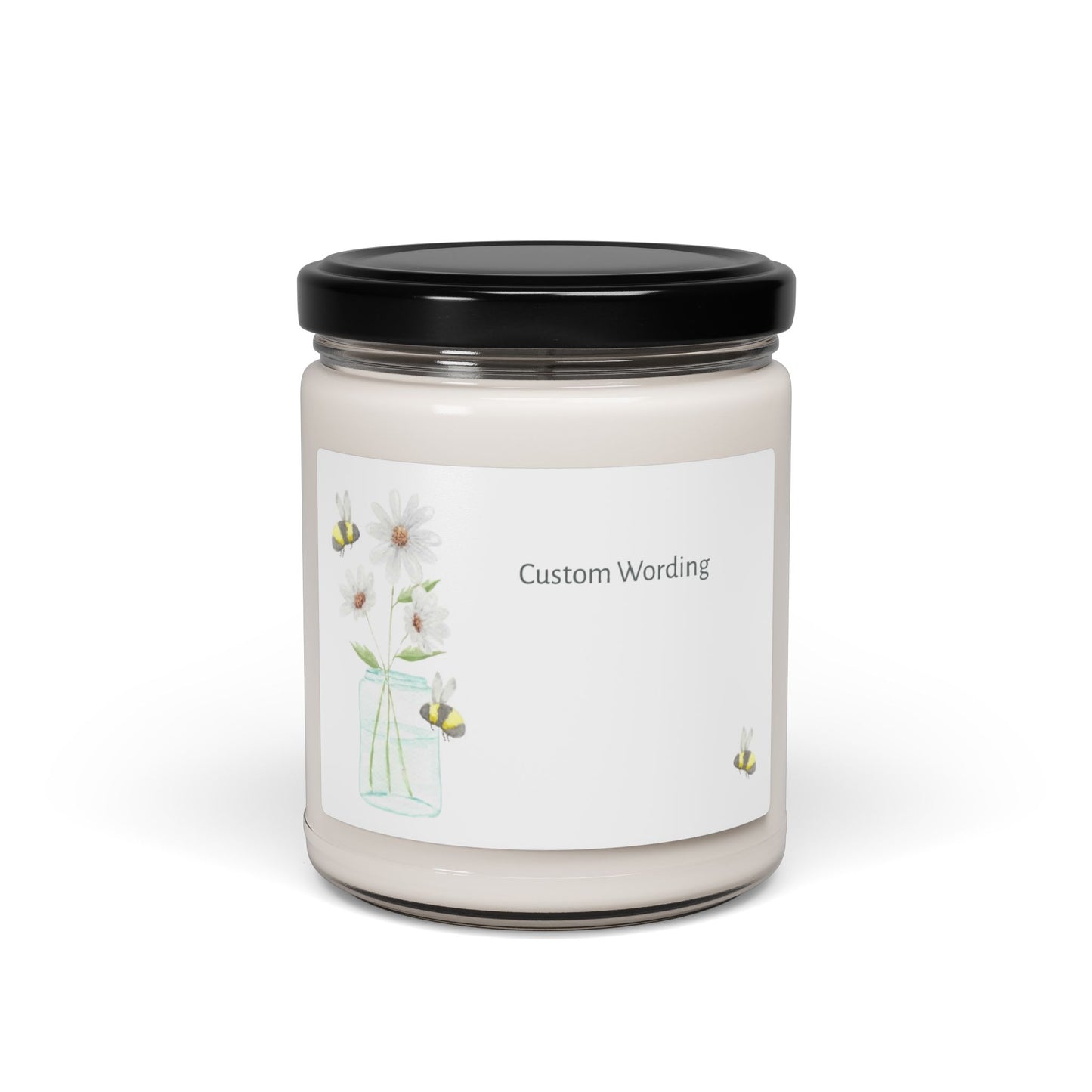 DO NOT ORDER BEFORE CUSTOMIZING *Special Order* Daisies and Bees Scented Soy Candle, 9oz