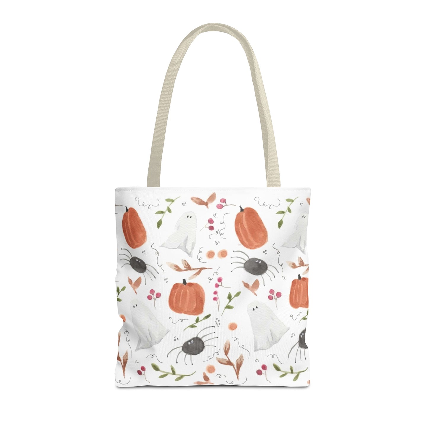 Watercolor Halloween Pattern Tote Bag