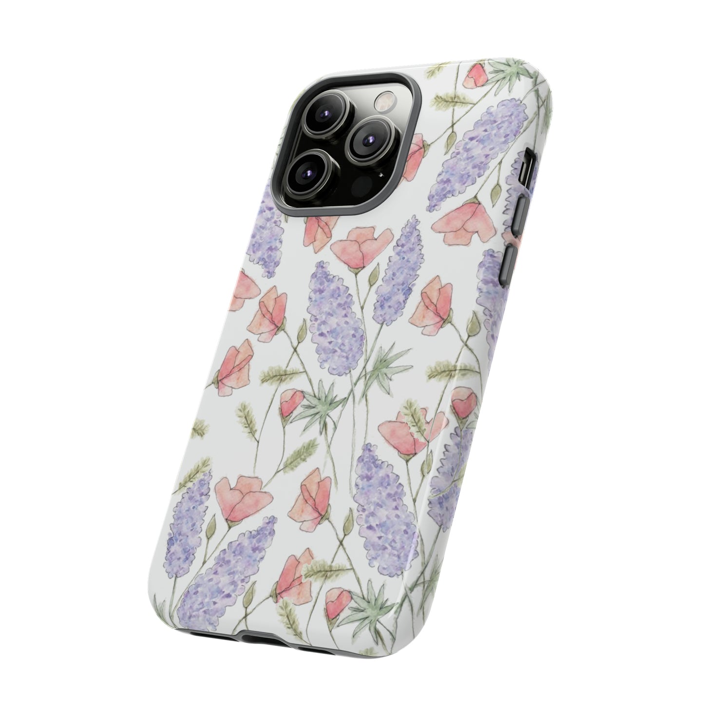 Watercolor Poppy and Lupine Tough Cases