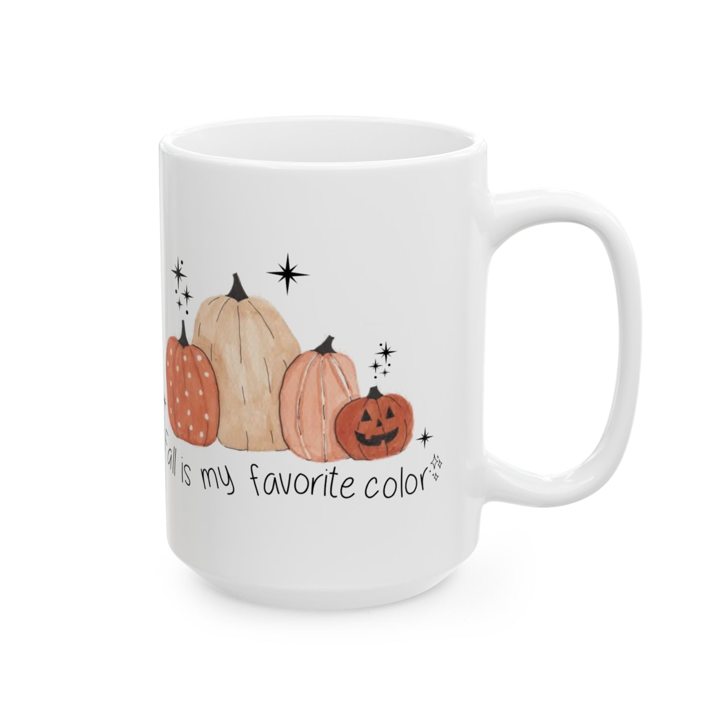 Watercolor Fall is my Favorite Color Ceramic Mug, (11oz, 15oz)