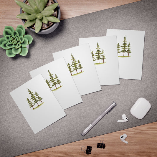 Watercolor Trees Greeting Cards (5-Pack)