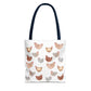 Watercolor Scattered Chickens Tote Bag