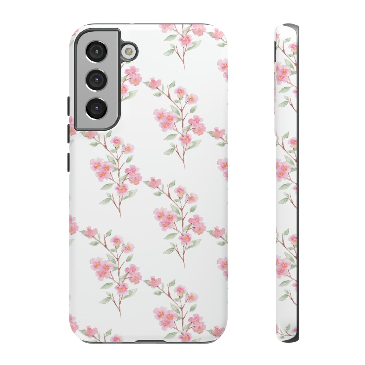 Watercolor Pink Floral Branch Tough Cases