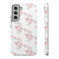 Watercolor Pink Floral Branch Tough Cases