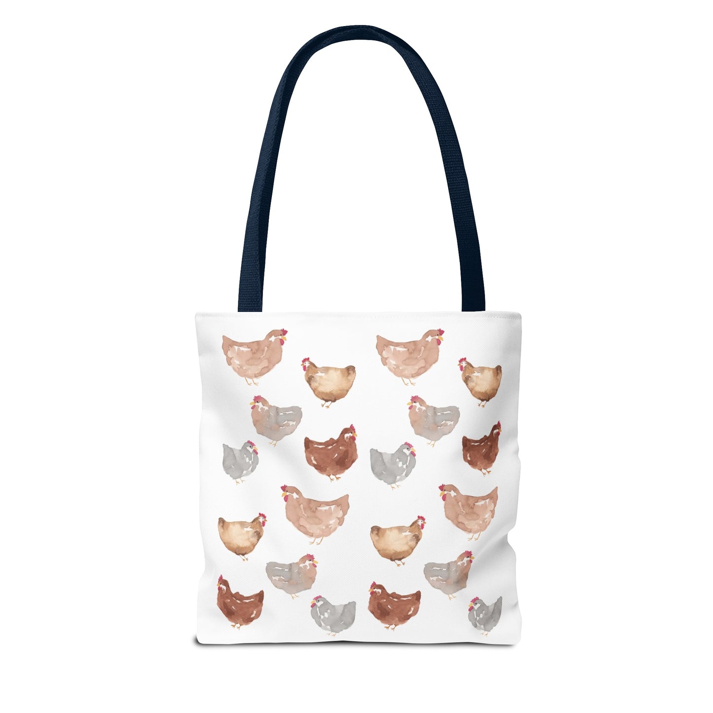 Watercolor Scattered Chickens Tote Bag