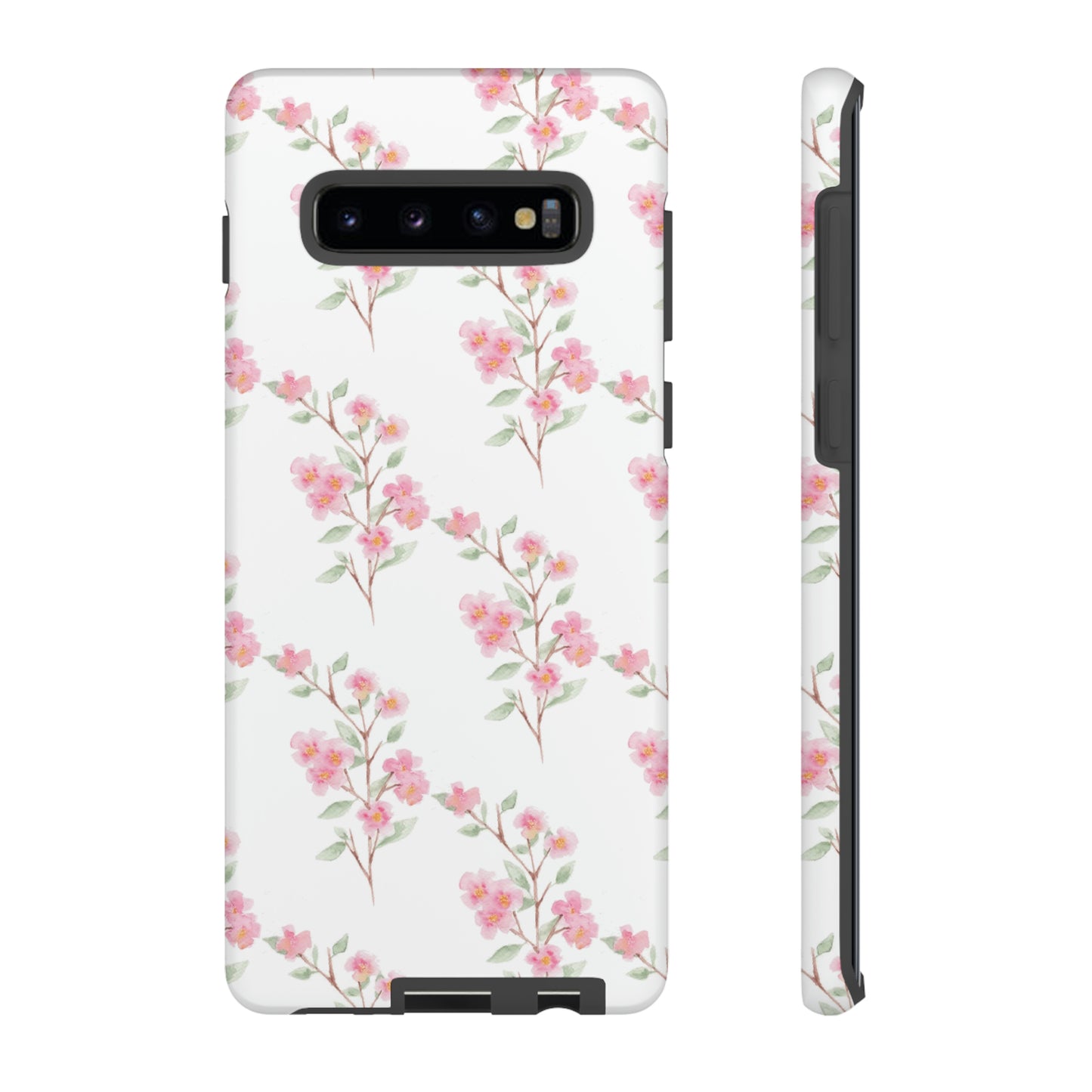 Watercolor Pink Floral Branch Tough Cases