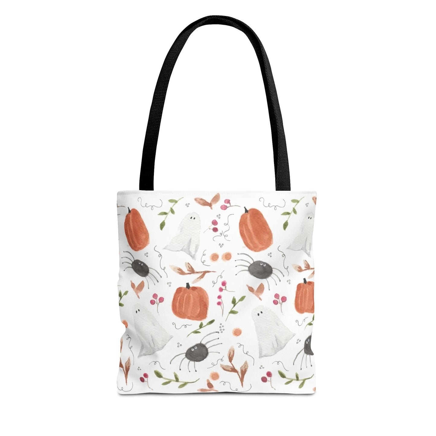 Watercolor Halloween Pattern Tote Bag