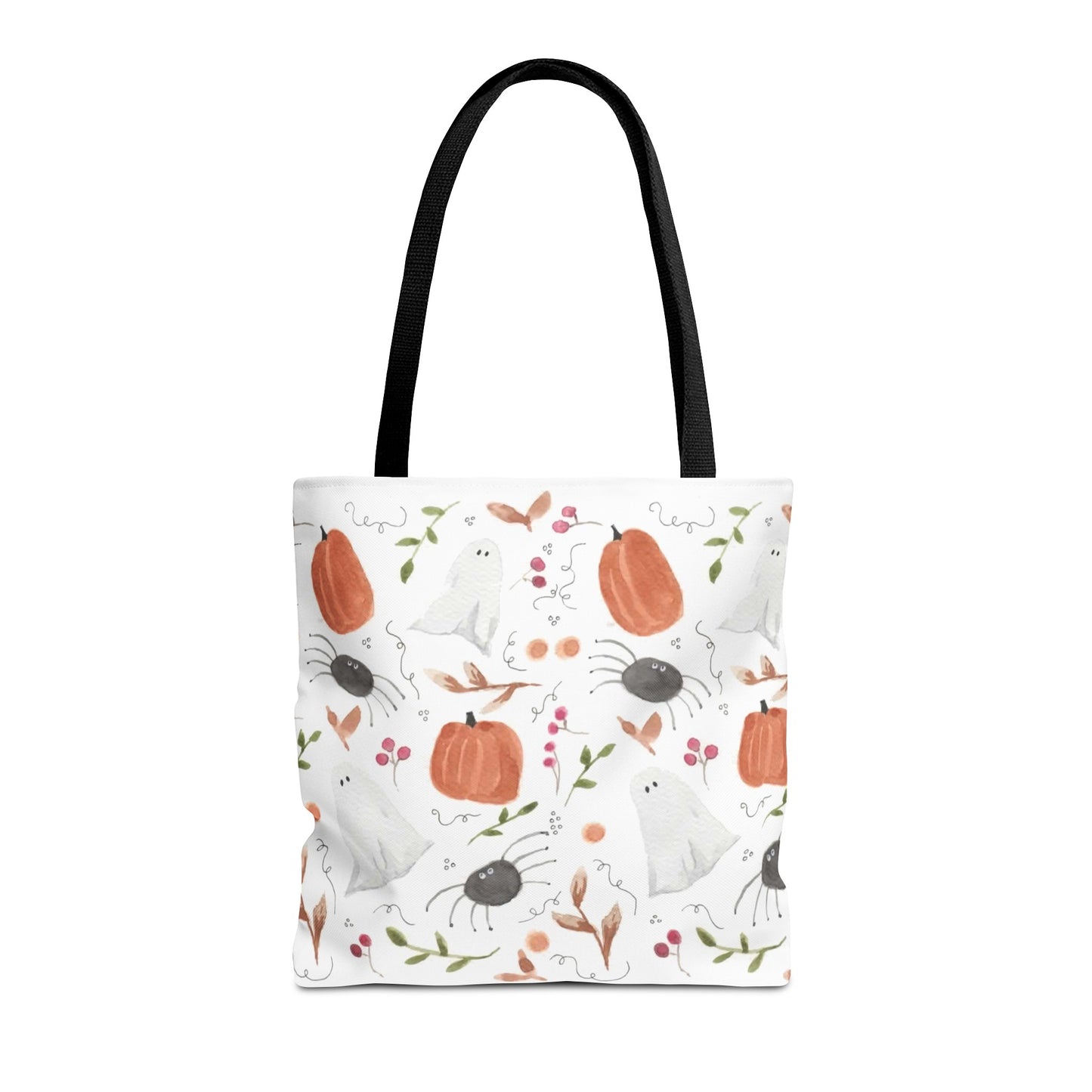 Watercolor Halloween Pattern Tote Bag