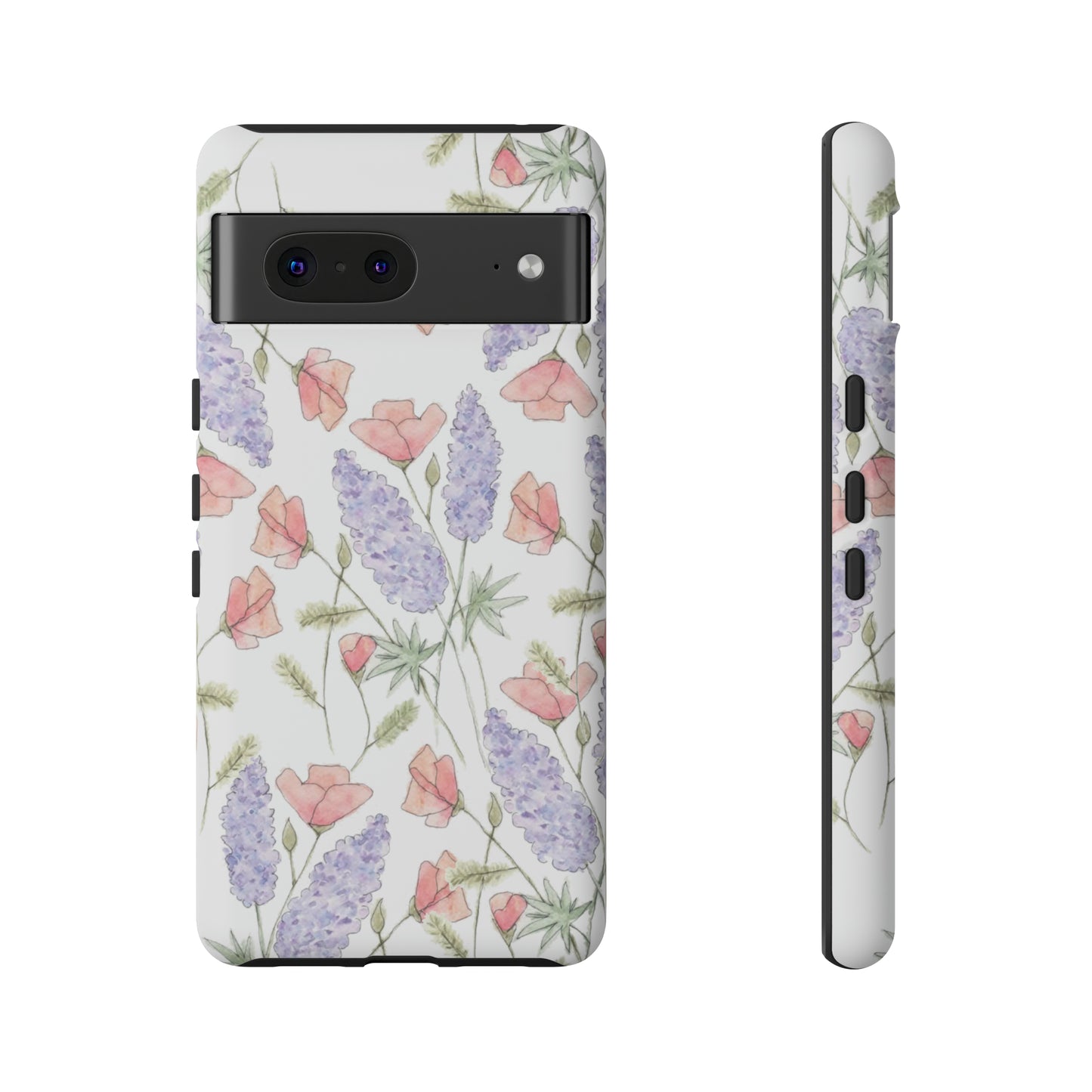 Watercolor Poppy and Lupine Tough Cases