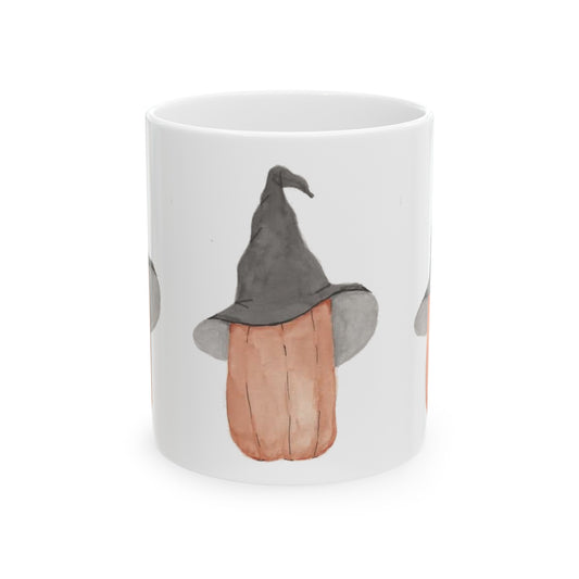 Halloween Watercolor Witchy Pumpkin Ceramic Mug