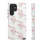 Watercolor Pink Floral Branch Tough Cases