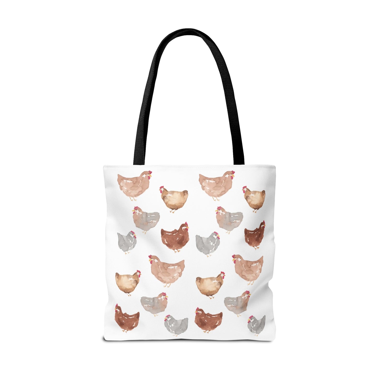 Watercolor Scattered Chickens Tote Bag