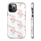 Watercolor Pink Floral Branch Tough Cases