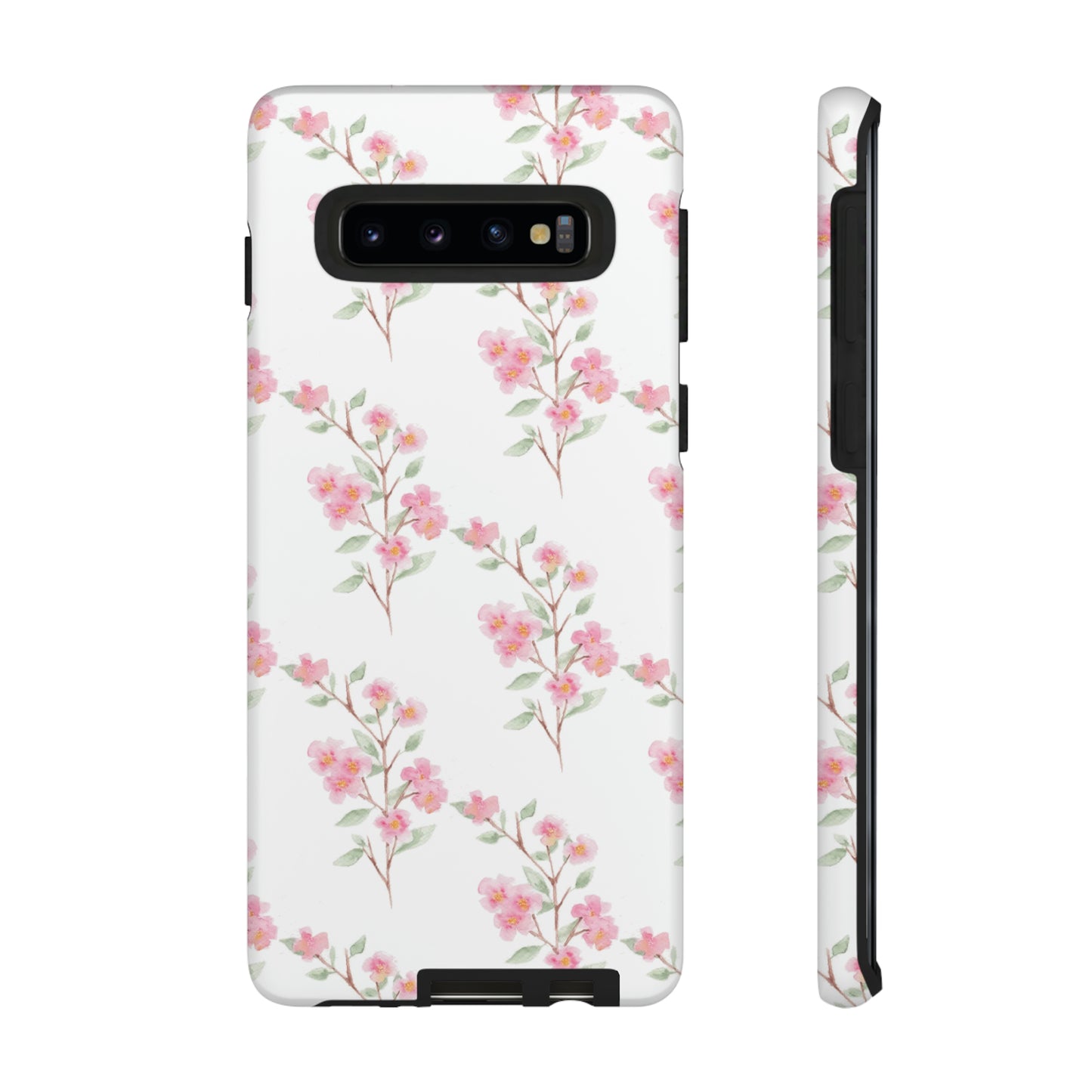 Watercolor Pink Floral Branch Tough Cases