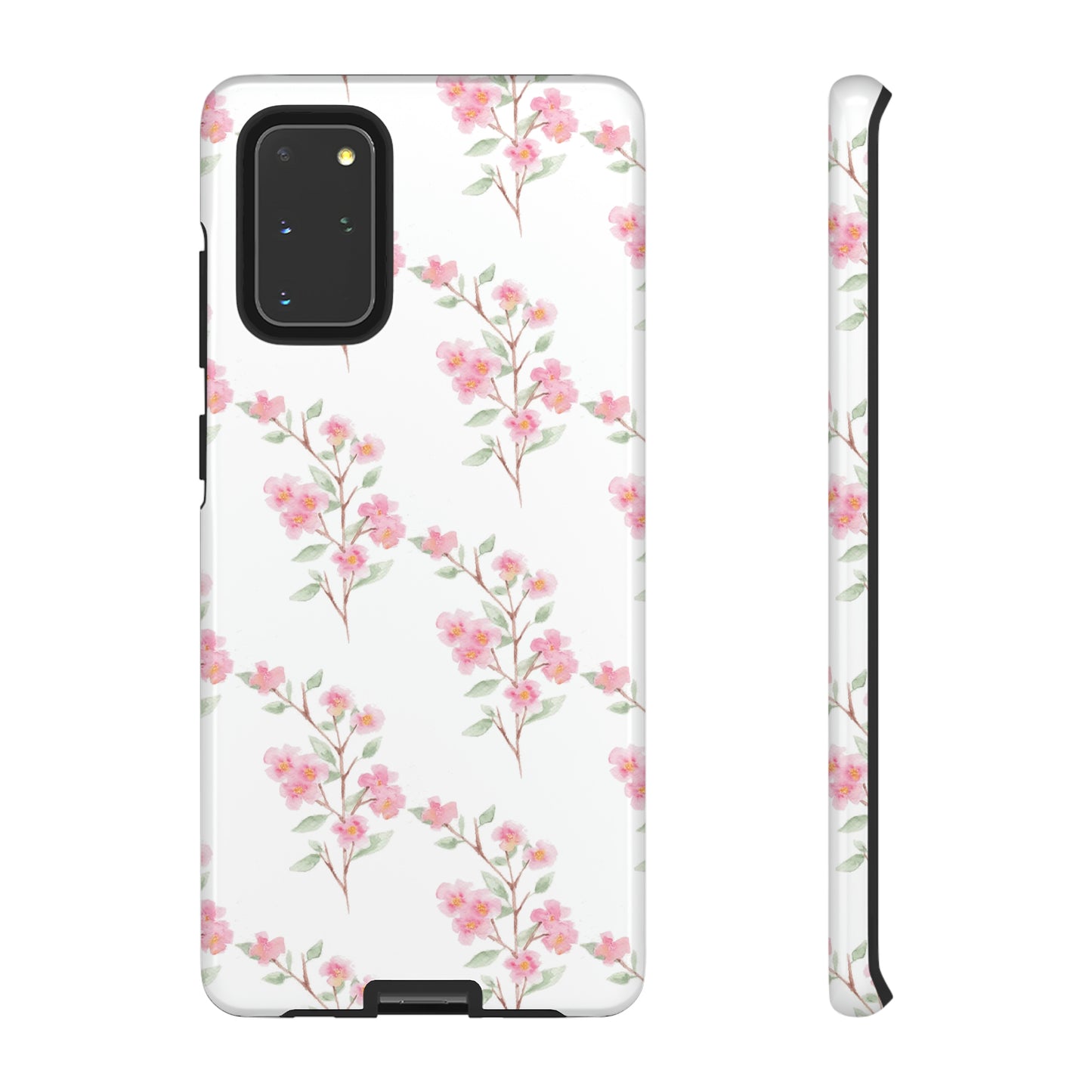 Watercolor Pink Floral Branch Tough Cases