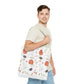 Watercolor Halloween Pattern Tote Bag