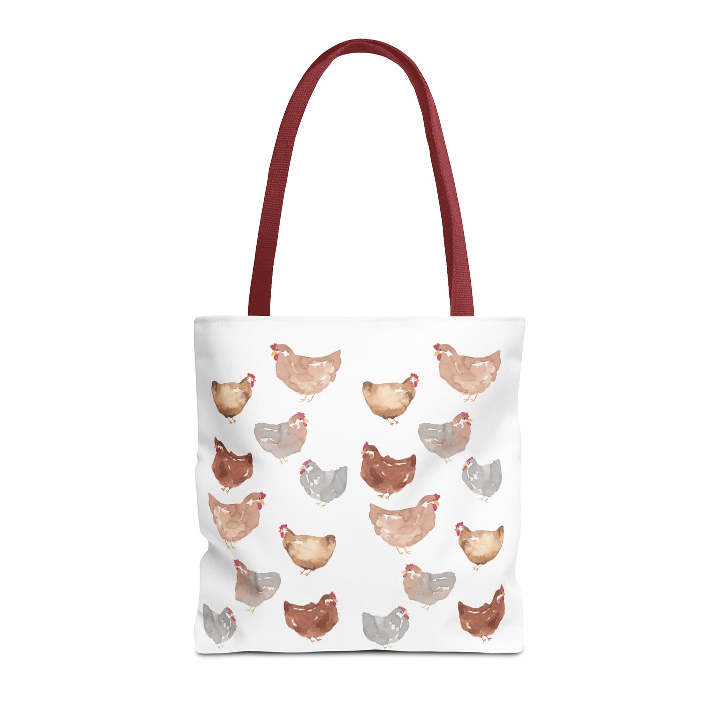 Watercolor Scattered Chickens Tote Bag