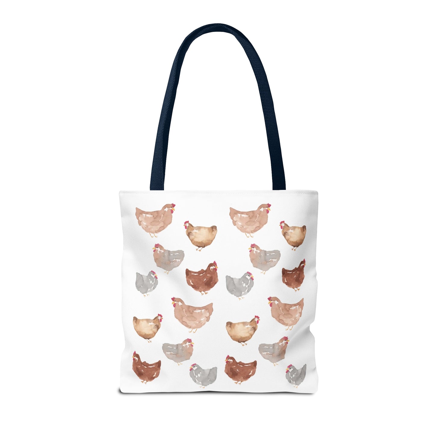 Watercolor Scattered Chickens Tote Bag