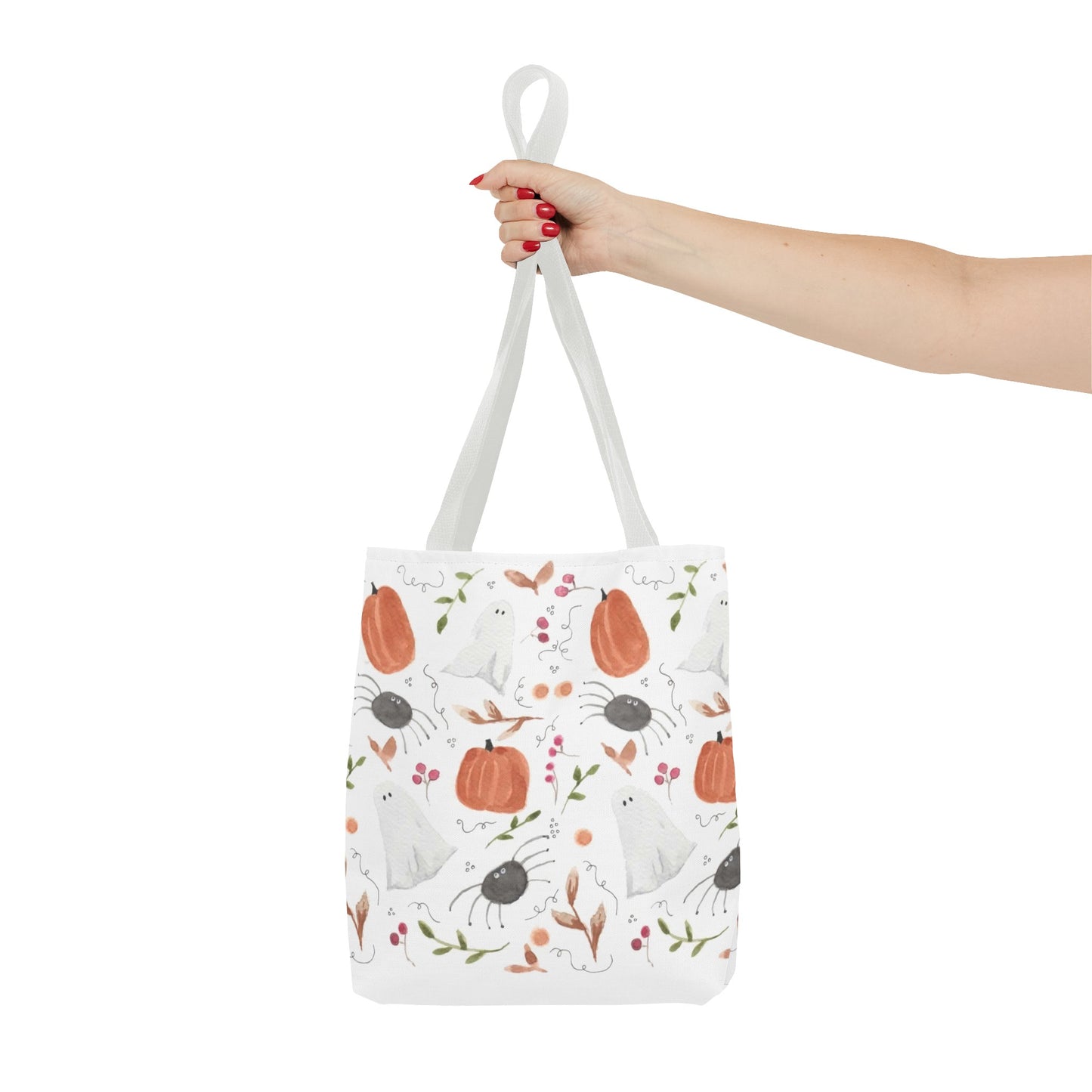 Watercolor Halloween Pattern Tote Bag