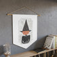 Watercolor Pumpkin Witch Portrait Pennant