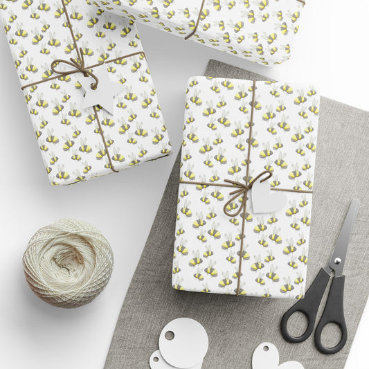 Watercolor Bees Wrapping Paper