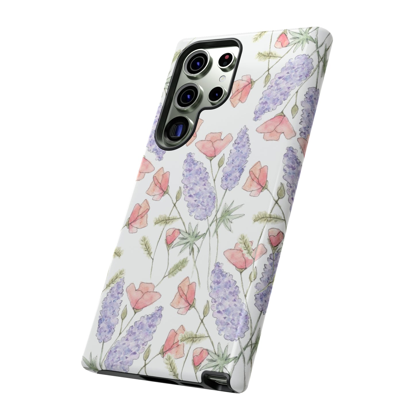 Watercolor Poppy and Lupine Tough Cases