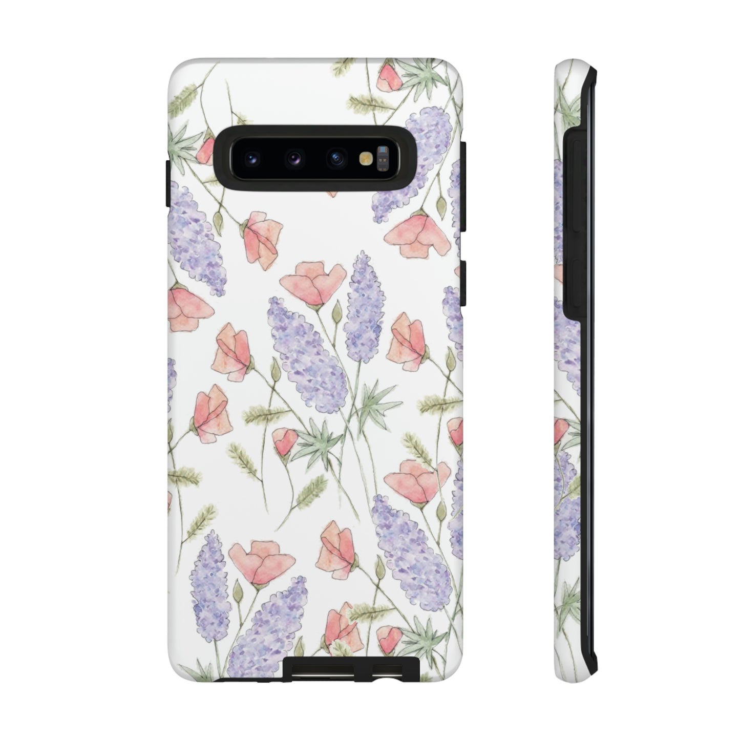 Watercolor Poppy and Lupine Tough Cases