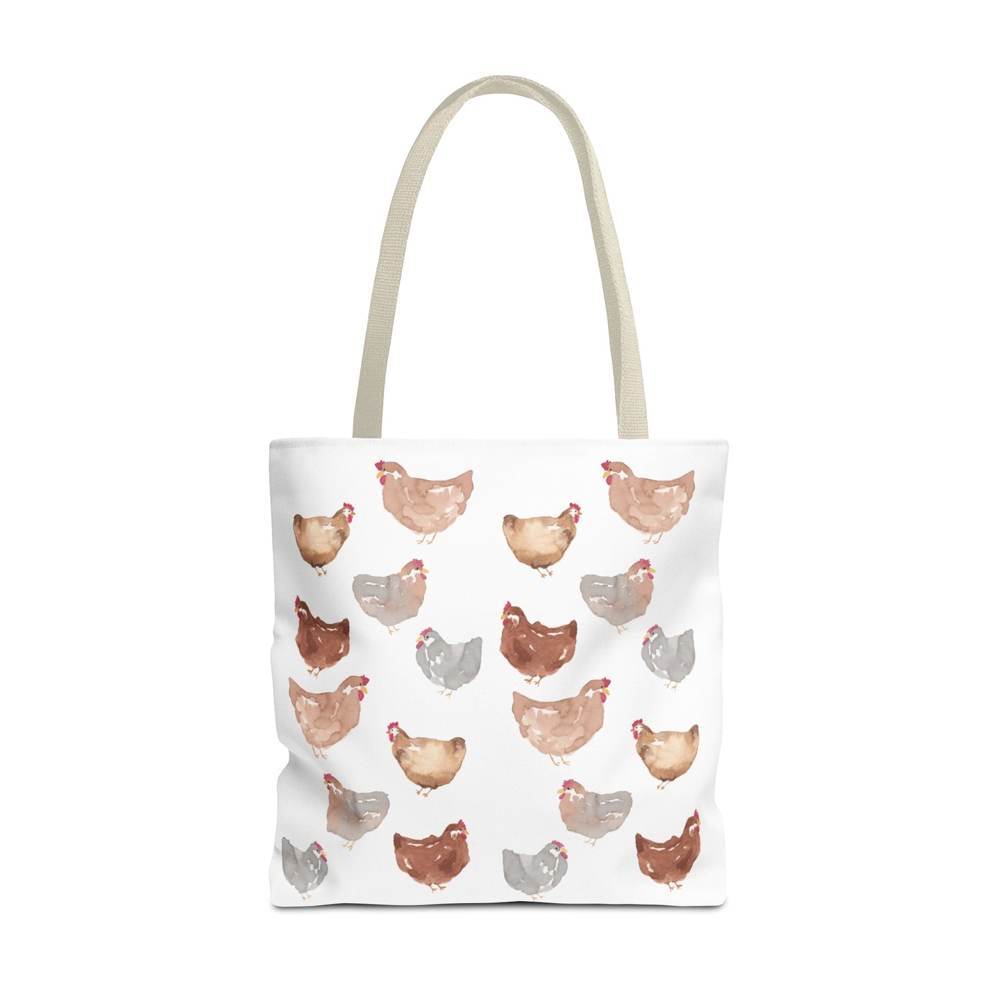 Watercolor Scattered Chickens Tote Bag