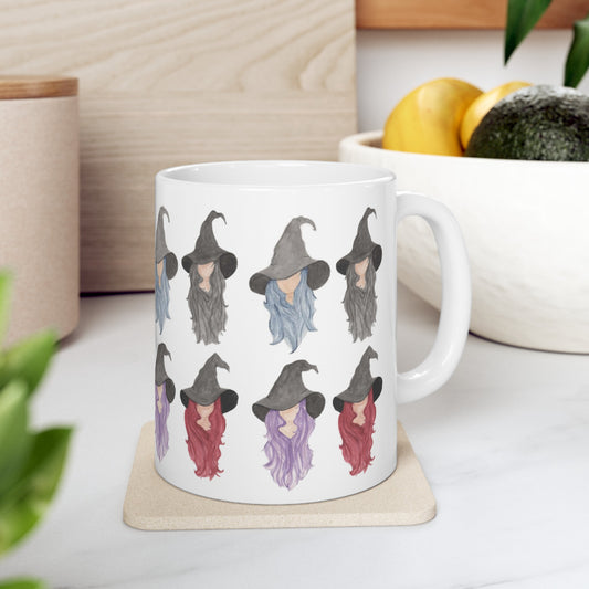 Watercolor Four Witchy Sisters Ceramic Mug