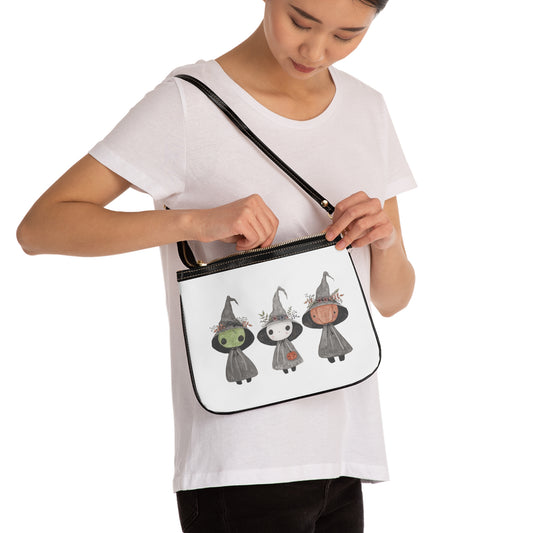 Watercolor Lil Trick or Treaters Small Shoulder Bag