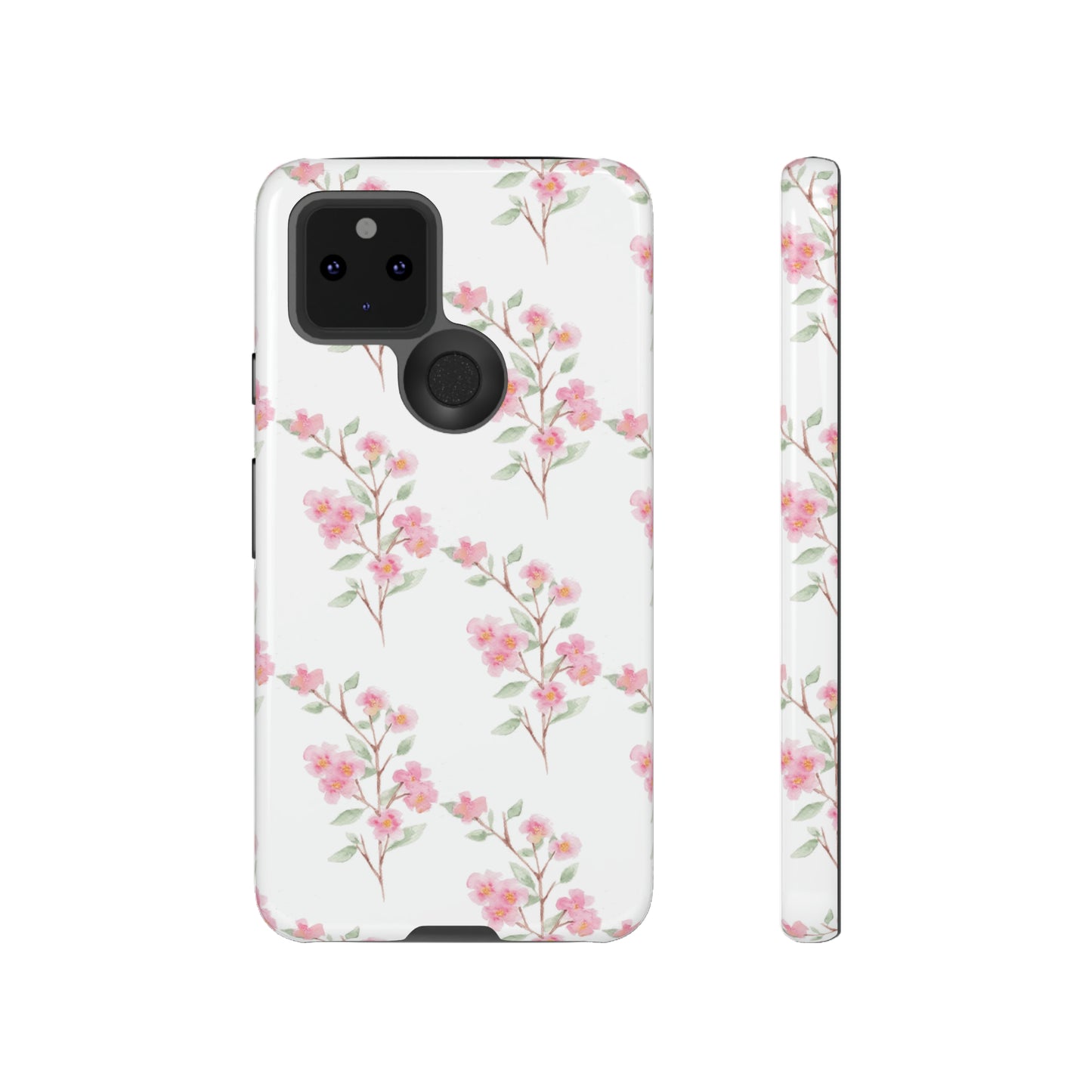 Watercolor Pink Floral Branch Tough Cases