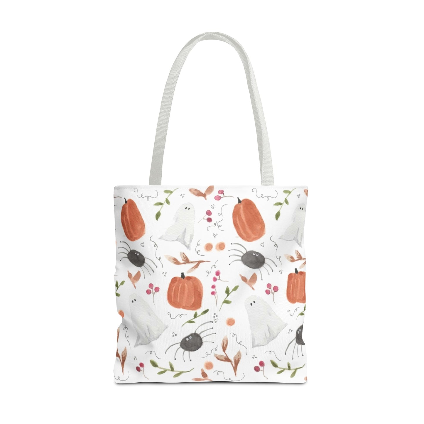 Watercolor Halloween Pattern Tote Bag