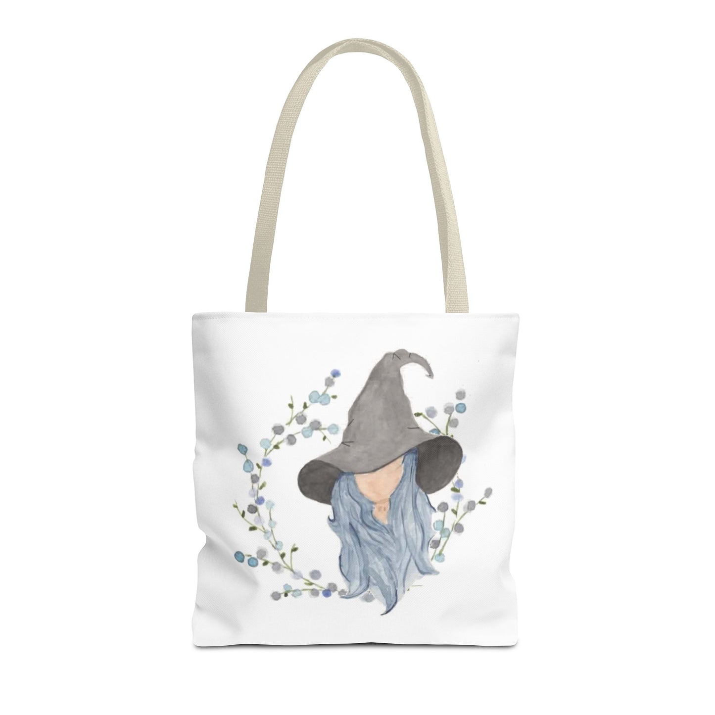 Watercolor Blue Witch Tote Bag