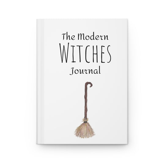 Watercolor The Modern Witches Hardcover Journal - Broom