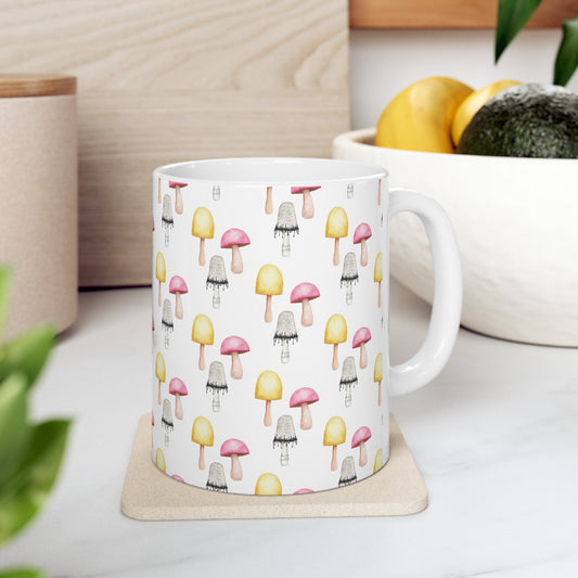 Watercolor Mushroom Ceramic Mug