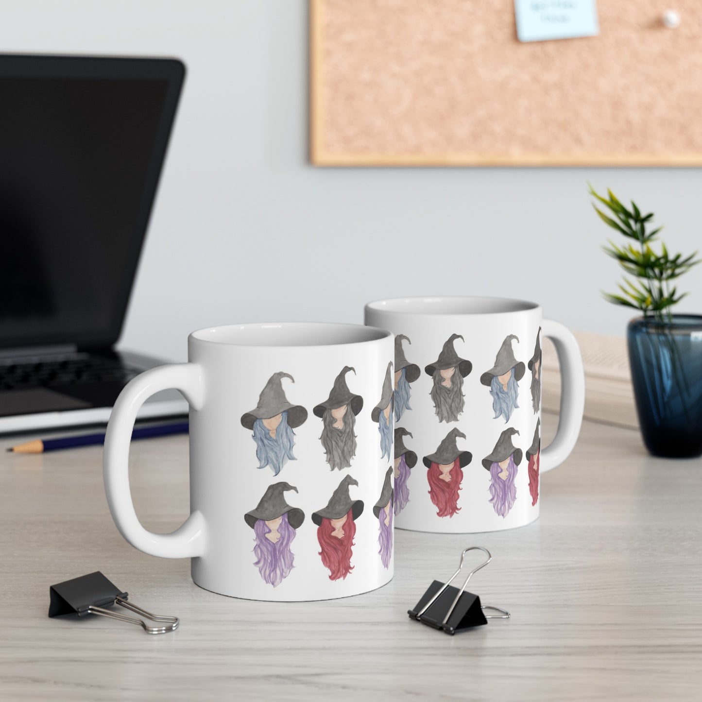 Watercolor Four Witchy Sisters Ceramic Mug