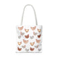 Watercolor Scattered Chickens Tote Bag