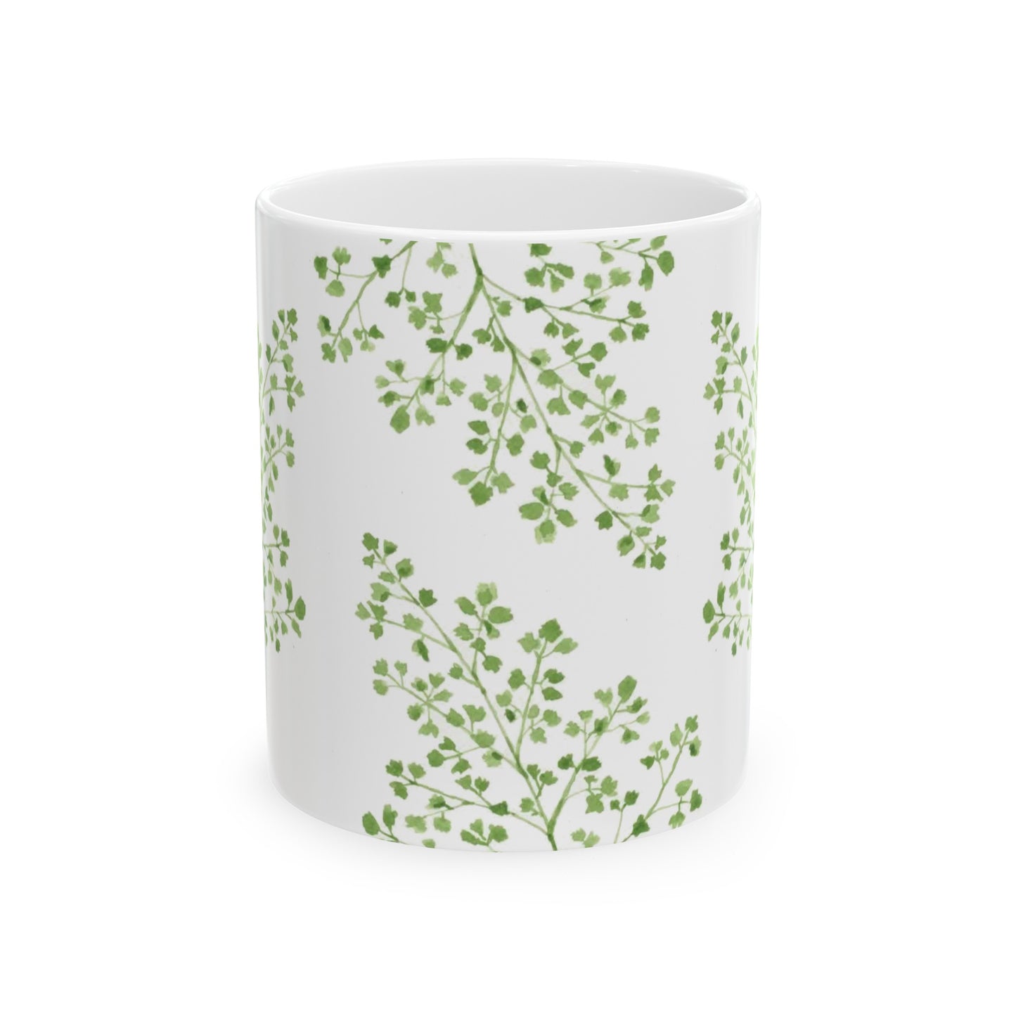 Watercolor Maidenhair Fern Ceramic Mug