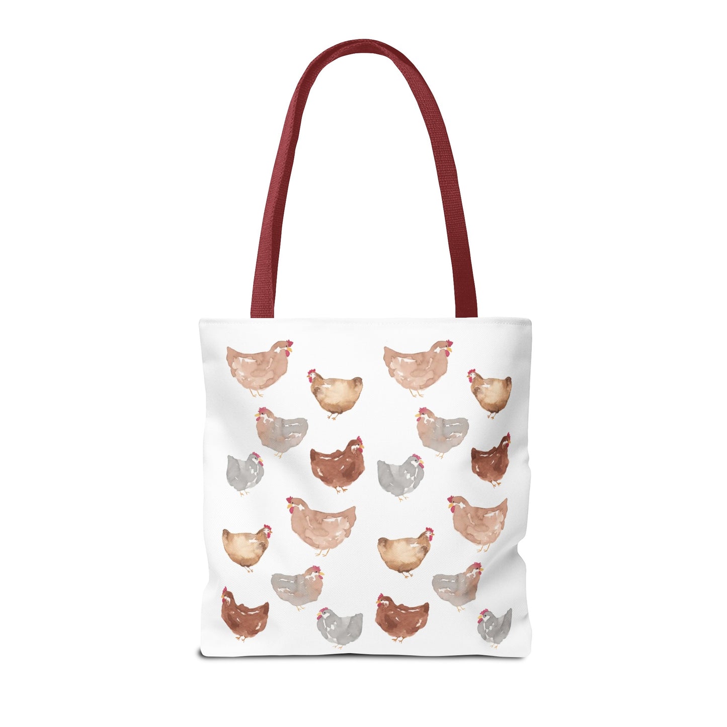 Watercolor Scattered Chickens Tote Bag