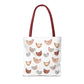 Watercolor Scattered Chickens Tote Bag