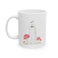 Watercolor Mushroom Ghost Ceramic Mug, 11oz