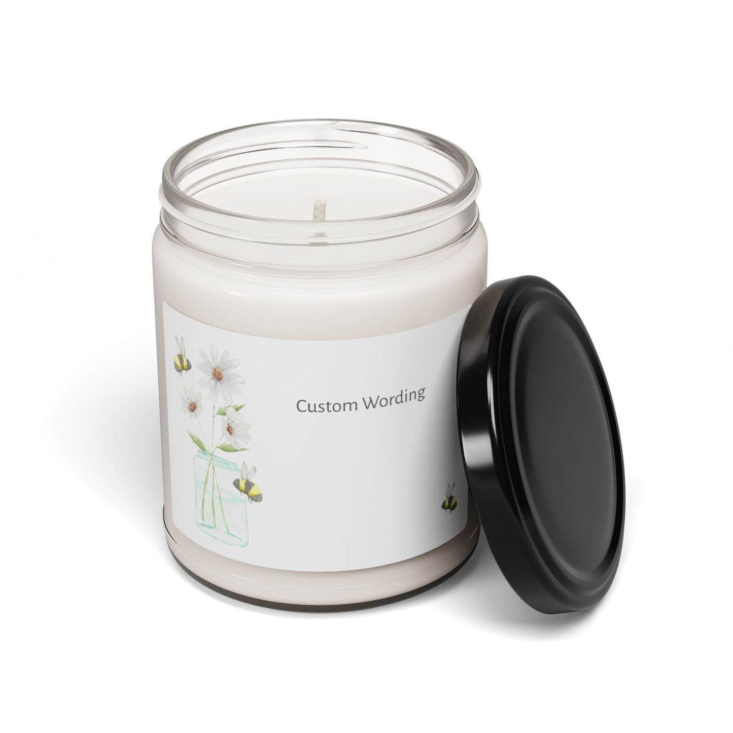 DO NOT ORDER BEFORE CUSTOMIZING *Special Order* Daisies and Bees Scented Soy Candle, 9oz