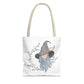 Watercolor Blue Witch Tote Bag