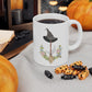 Watercolor Witchy Broomstick Ceramic Mug